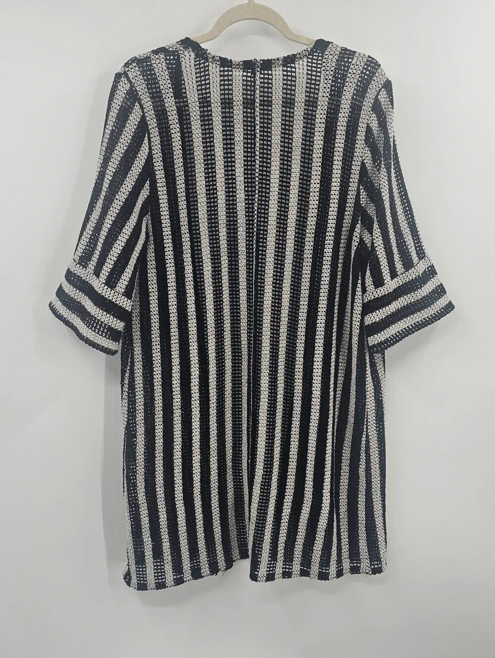 Wild Fable Black and White Crochet Coverup Size M/L